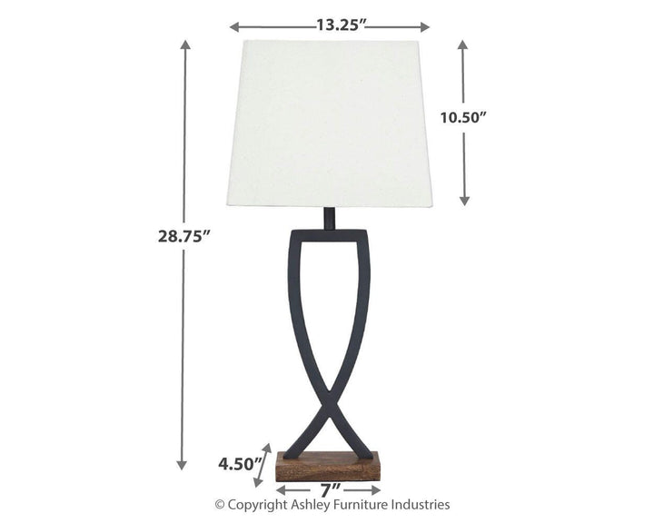 Makara Table Lamp (Set of 2) - Dark Brown (3)