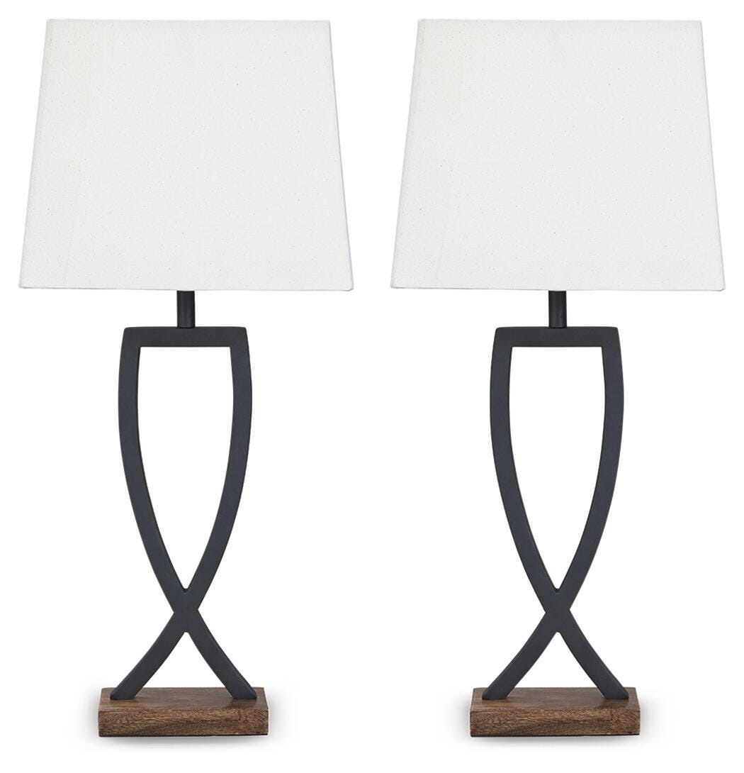 Makara Table Lamp (Set of 2) - Dark Brown (1)