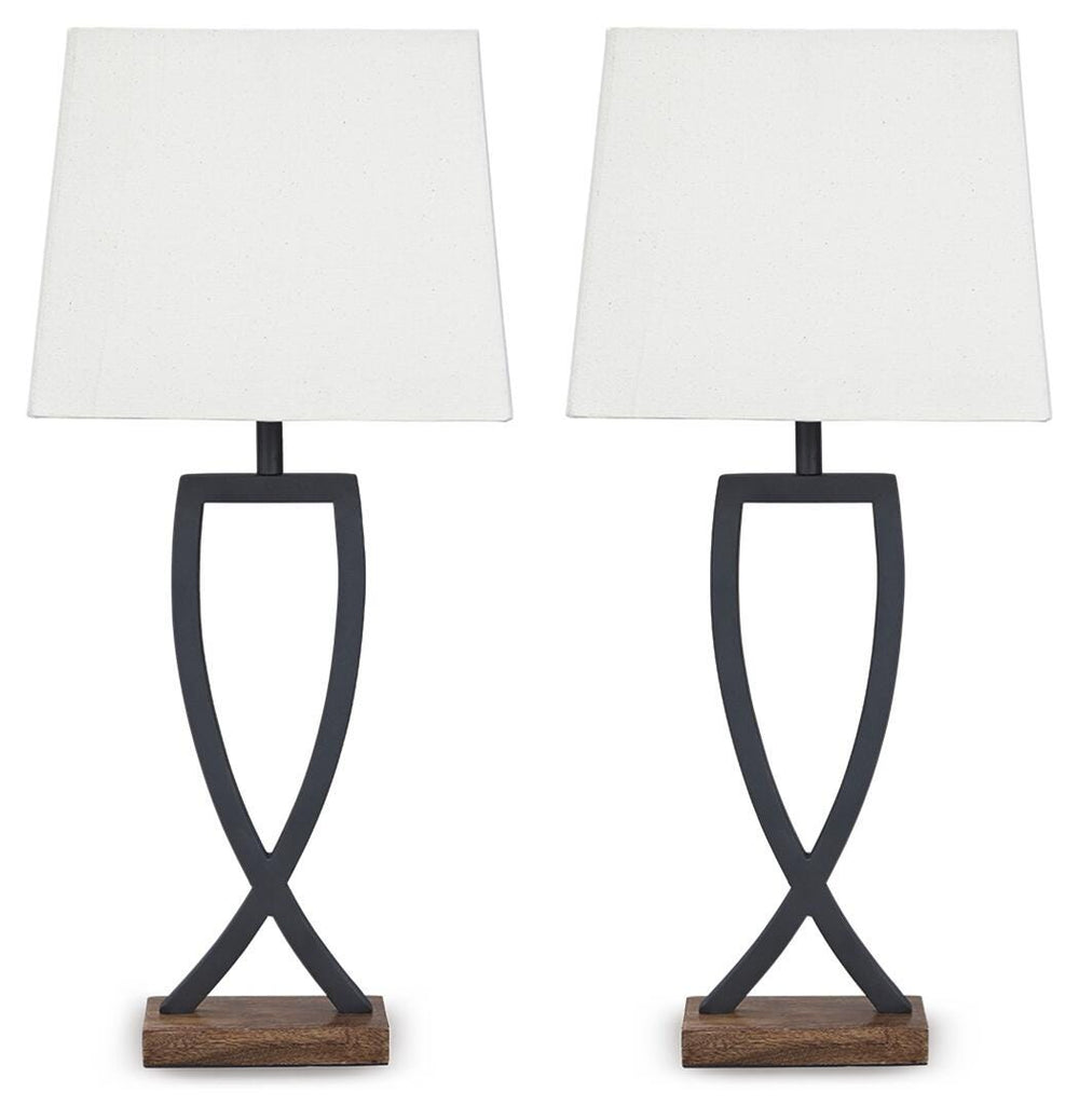 Makara Table Lamp (Set of 2) - Dark Brown (1)