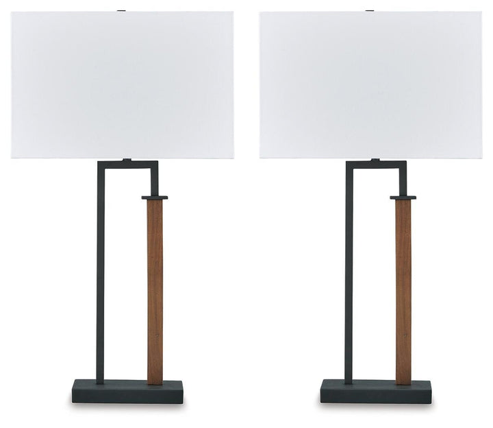 Voslen Table Lamp (Set of 2) - Black (1)