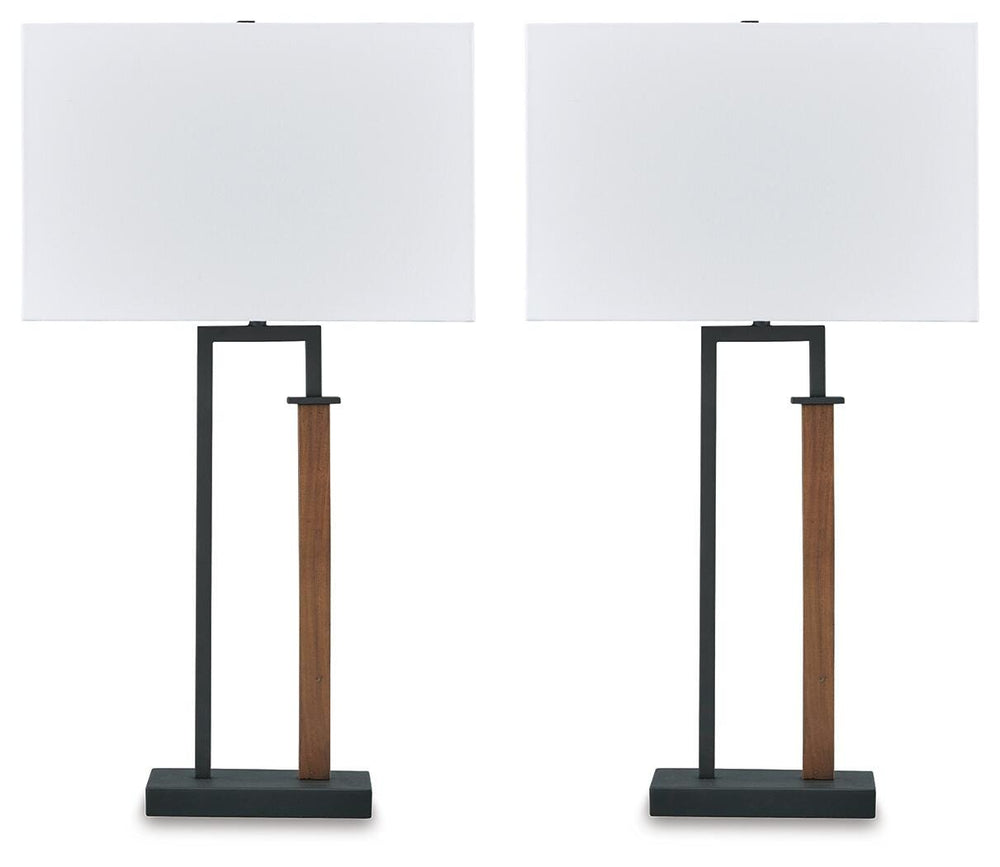 Voslen Table Lamp (Set of 2) - Black (1)