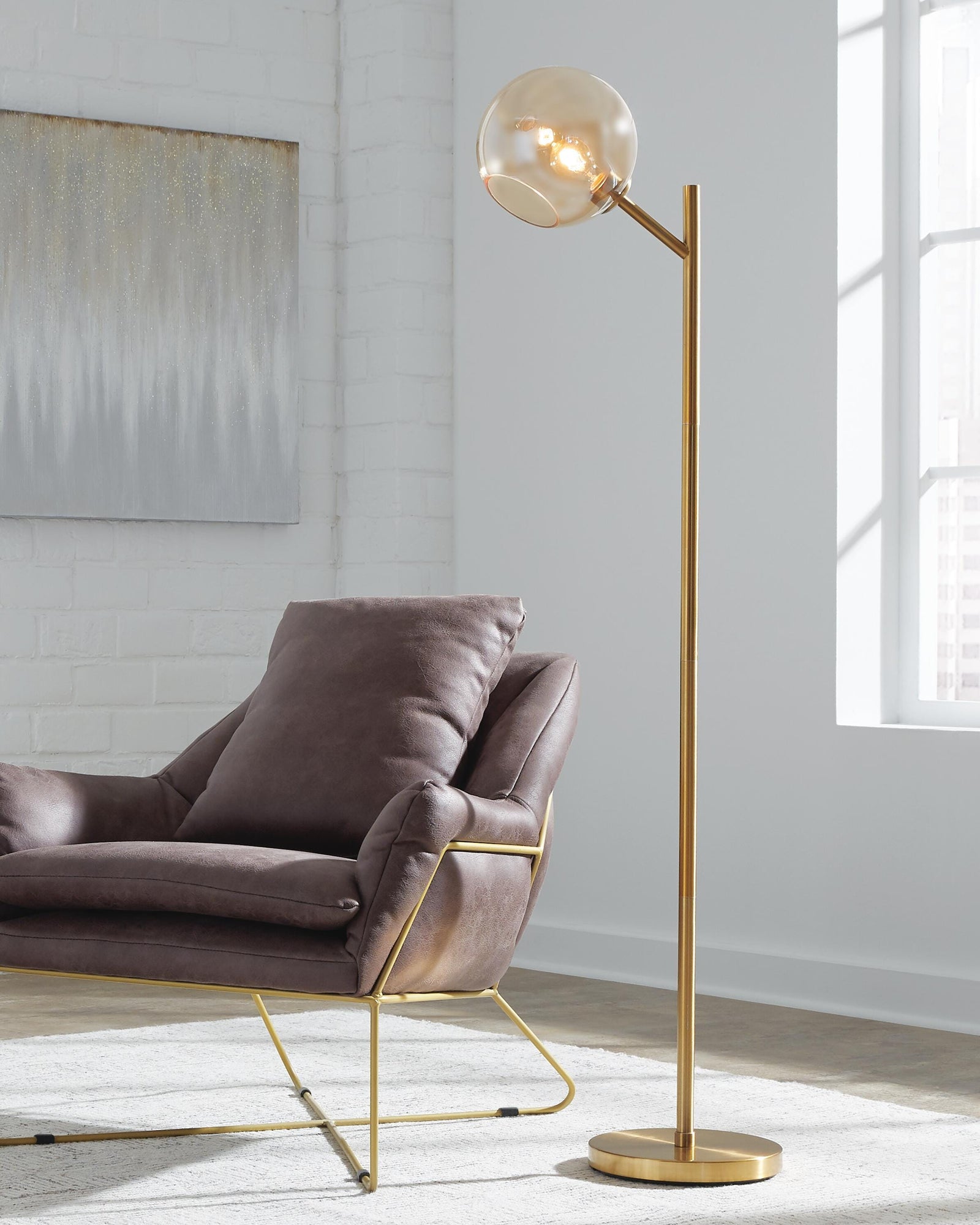 Abanson Floor Lamp - Light Brown (2)
