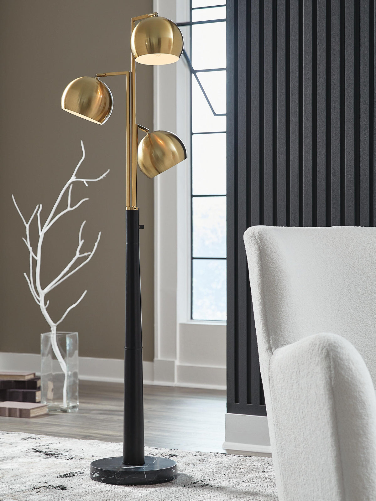 Sorcha Floor Lamp - Gold Finish/Black (2)