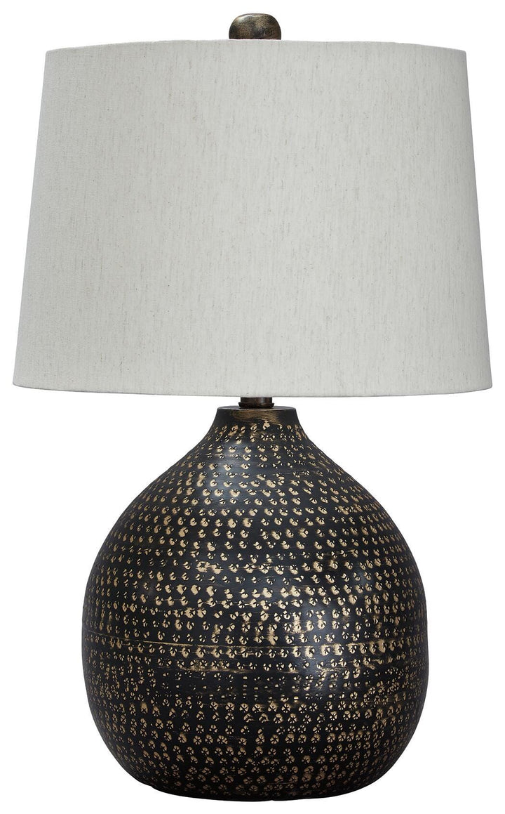 Maire Table Lamp (Set of 2) - Black/Gold Finish (4)