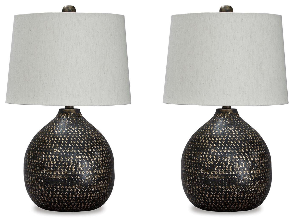 Maire Table Lamp (Set of 2) - Black/Gold Finish (2)