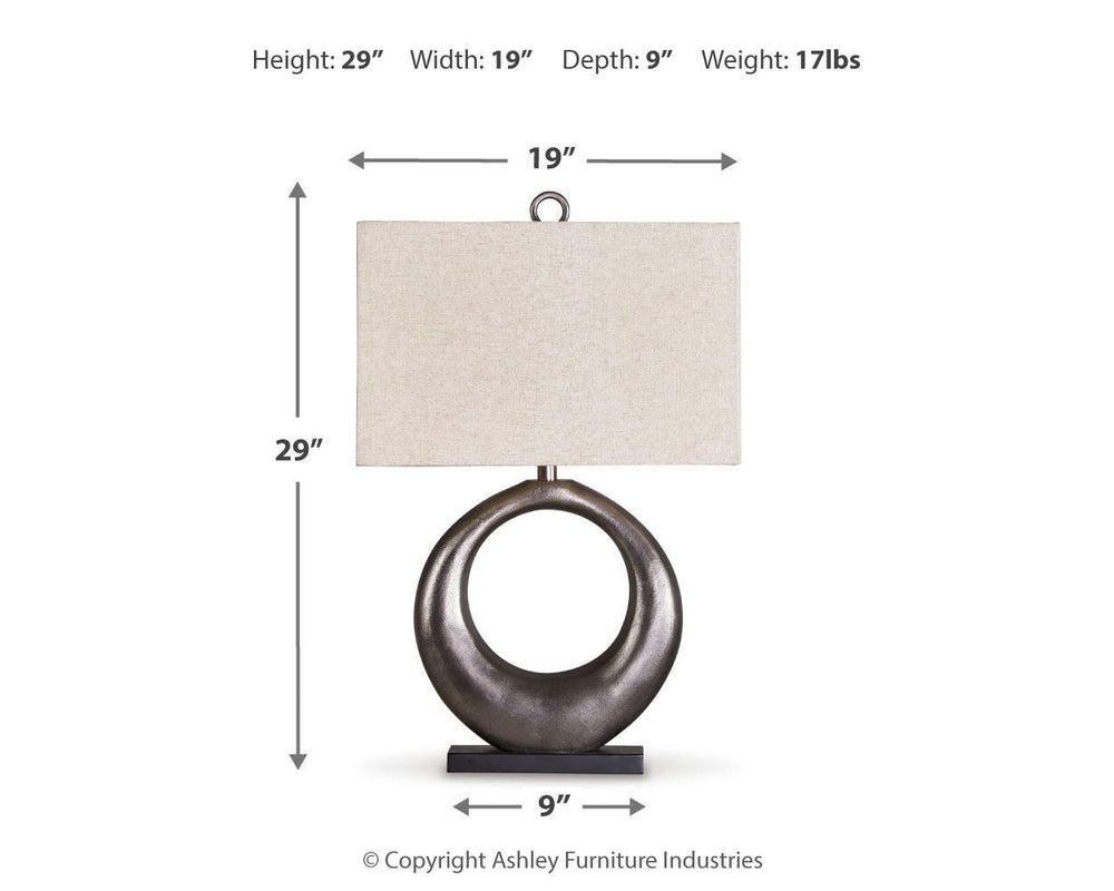 Saria Table Lamp - Dark Gray (4)