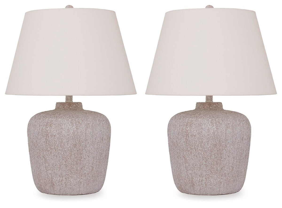 Danry Table Lamp (Set of 2) - Distressed Cream (2)