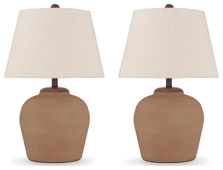 Scantor Table Lamp (Set of 2) - Rust (2)