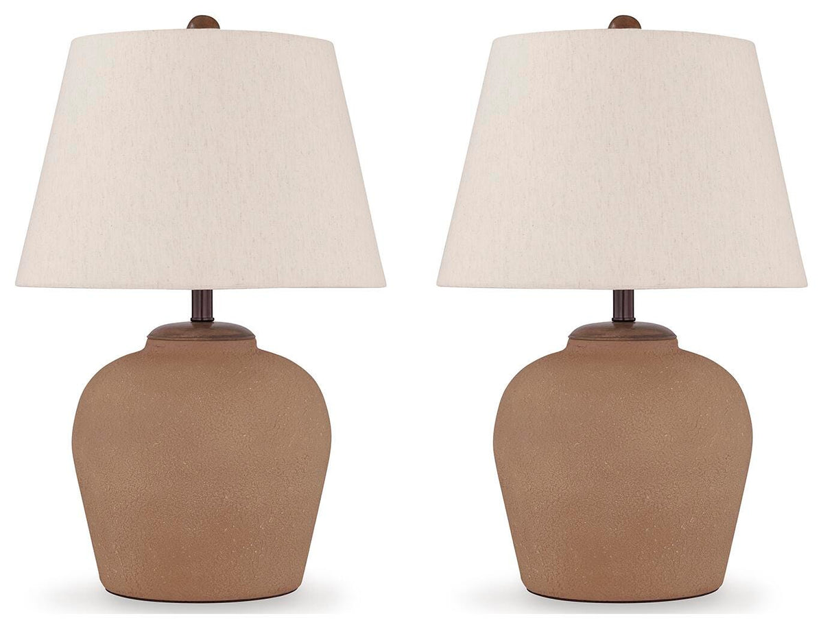 Scantor Table Lamp (Set of 2) - Rust (2)