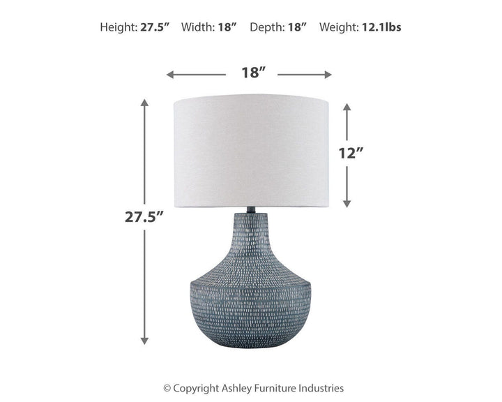 Schylarmont 2-Piece Lamp Set - Antique Gray/White (4)