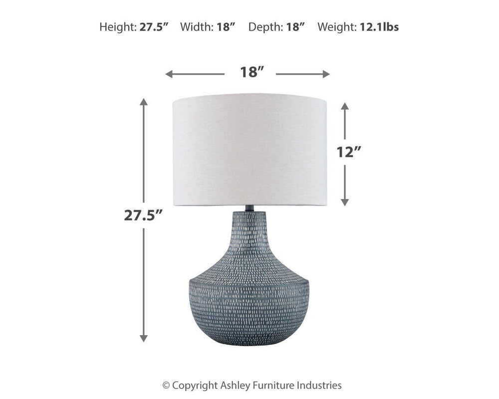 Schylarmont 2-Piece Lamp Set - Antique Gray/White (4)