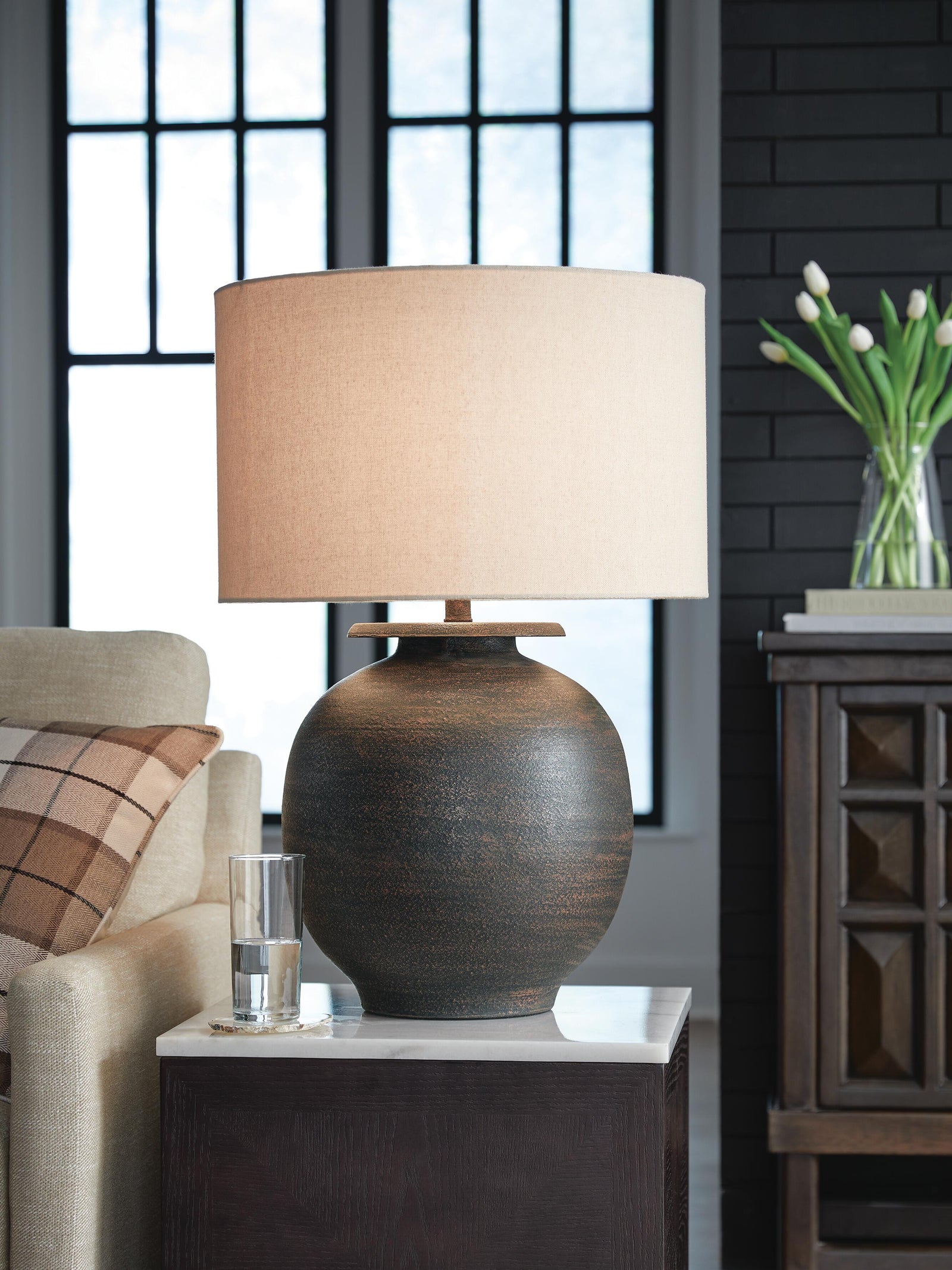 Carlenbury Table Lamp - Dark Brown (2)