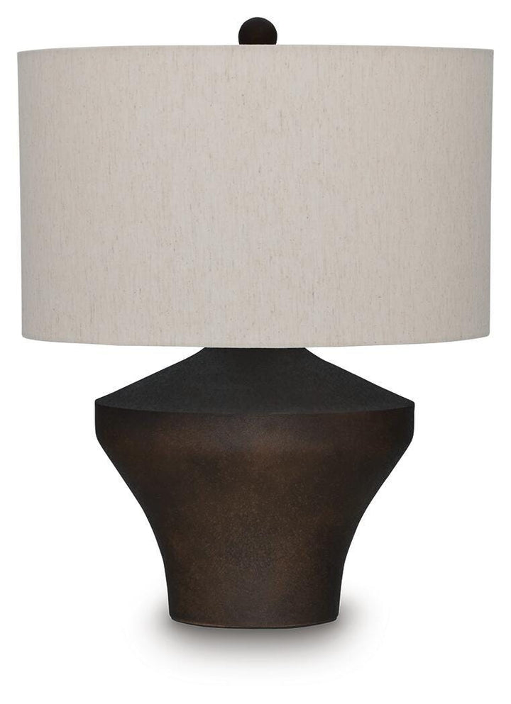 Dolanham Table Lamp - Distressed Brown (1)