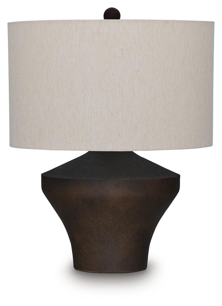 Dolanham Table Lamp - Distressed Brown (1)
