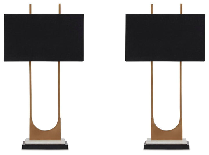 Malana Table Lamp (Set of 2) - Brass Finish (2)