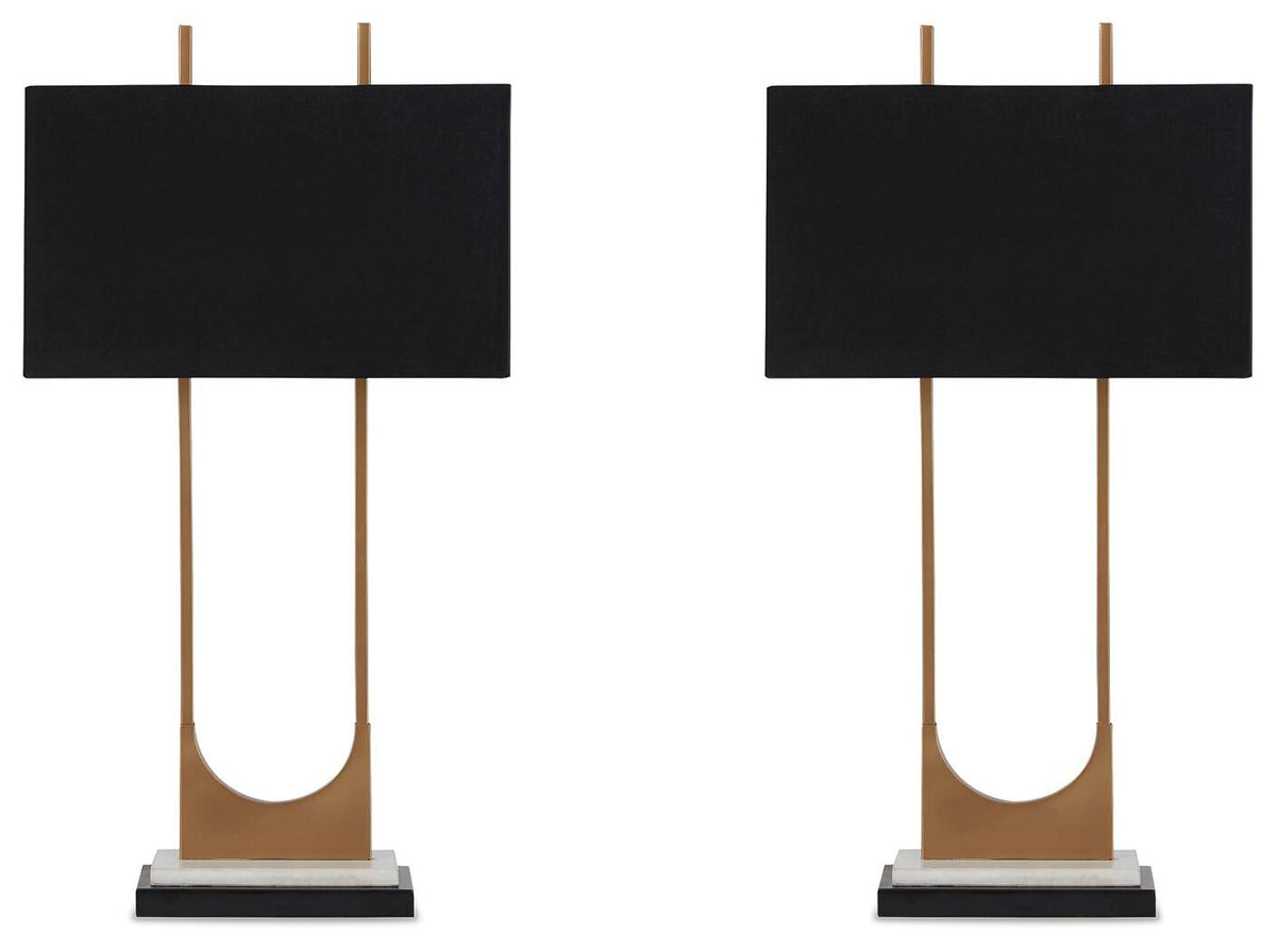 Malana Table Lamp (Set of 2) - Brass Finish (2)