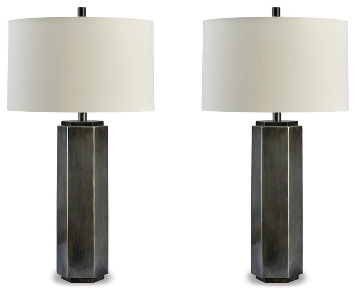 Dirkton Table Lamp (Set of 2) - Antique Pewter (1)