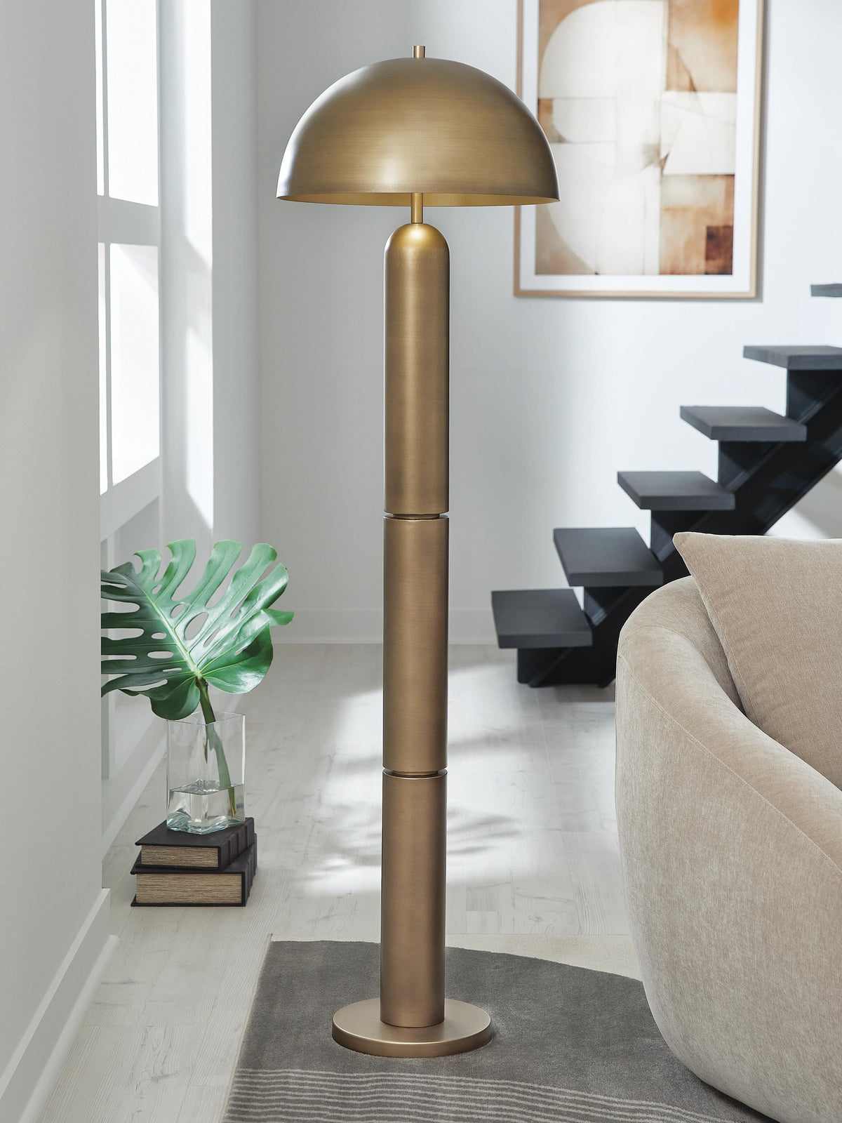 Wendfield Floor Lamp - Antique Gold Finish (2)