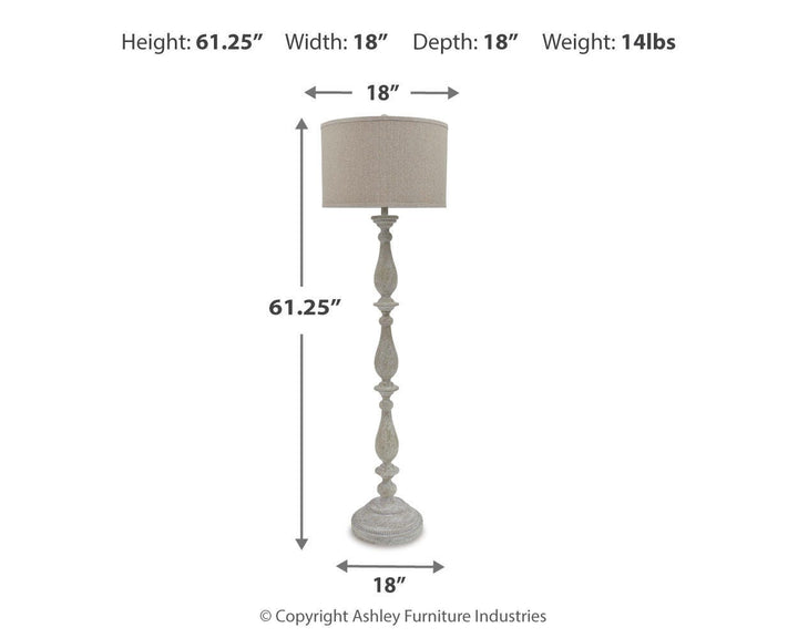 Bernadate Floor Lamp - Beige (4)