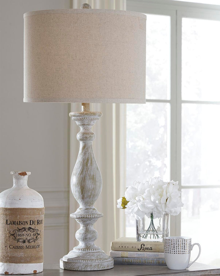 Bernadate Table Lamp (Set of 2) - Beige (2)