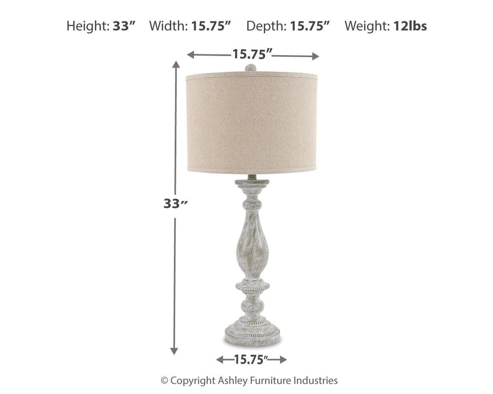 Bernadate Table Lamp (Set of 2) - Beige (4)