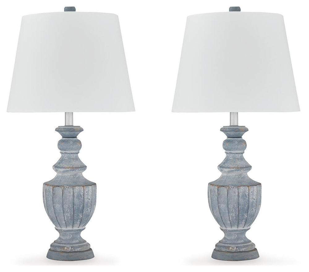 Cylerick Table Lamp (Set of 2) - Antique Blue (2)