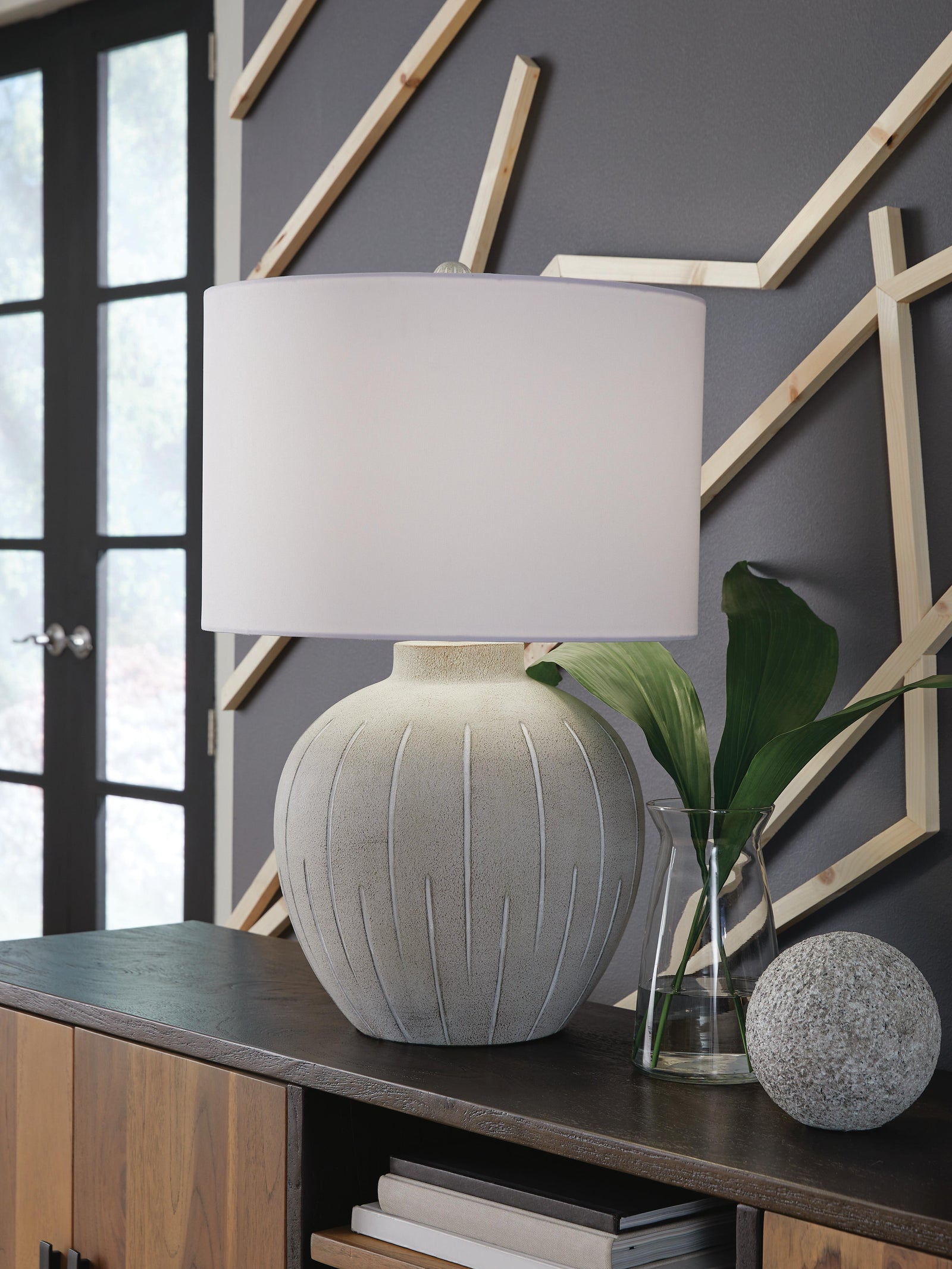 Calbert Table Lamp - Gray (2)