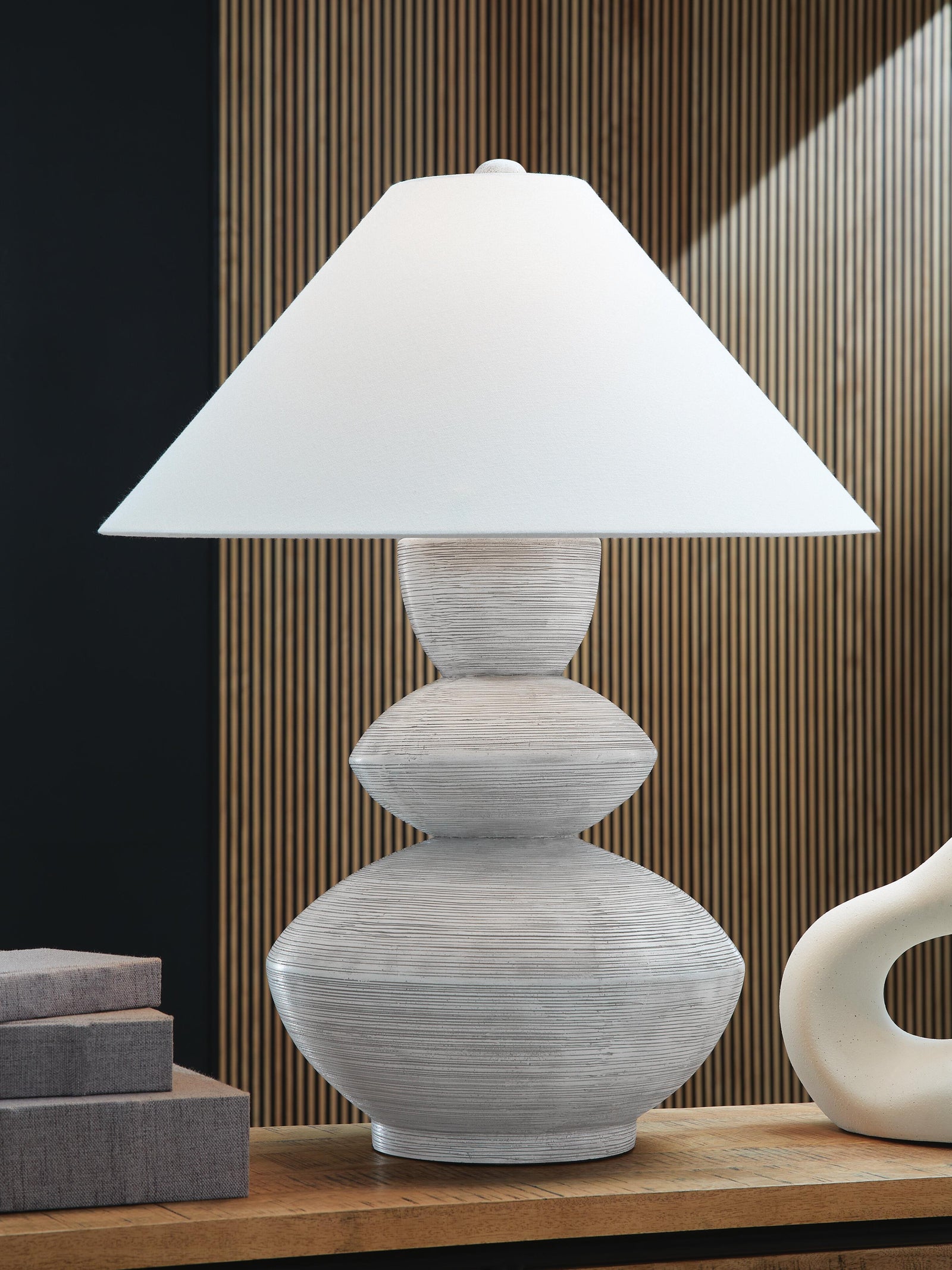 Brickdon Table Lamp - Gray (2)