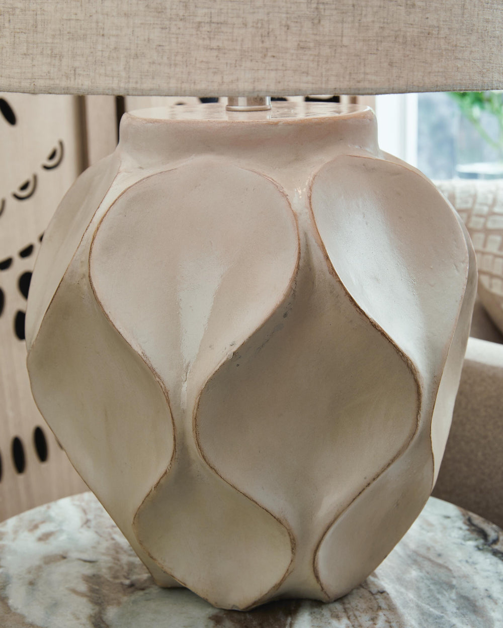 Edselham Table Lamp - Beige (3)