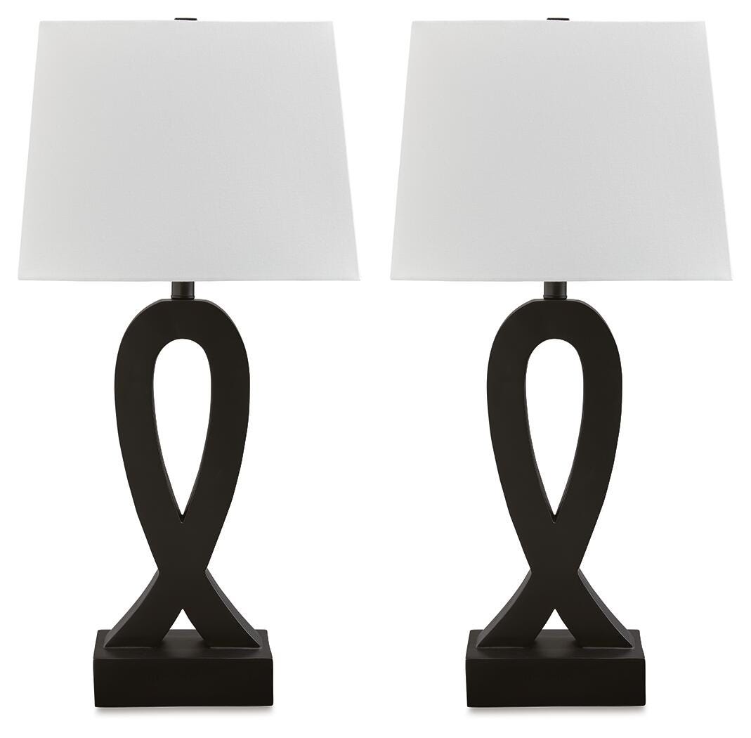 Markellton Table Lamp (Set of 2) - Black (1)