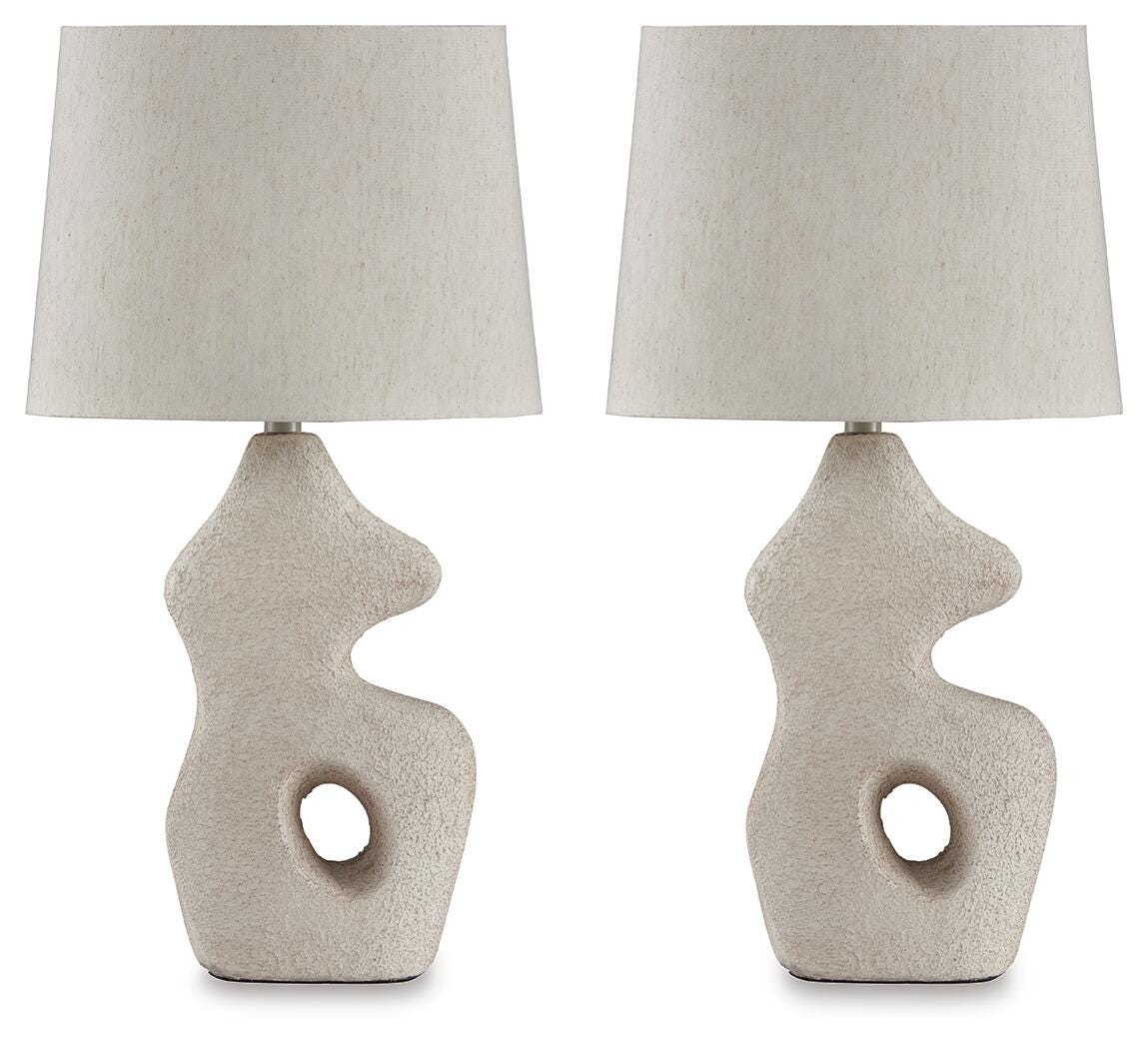 Chadrich Table Lamp (Set of 2) - Beige (1)
