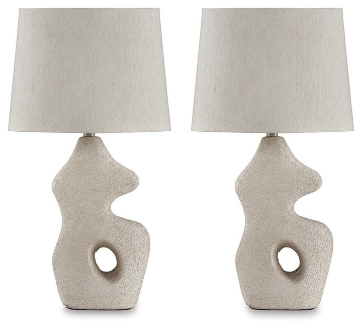 Chadrich Table Lamp (Set of 2) - Beige (1)