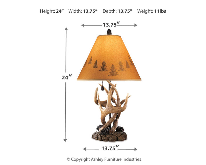 Derek Table Lamp (Set of 2) - Dark Brown (3)