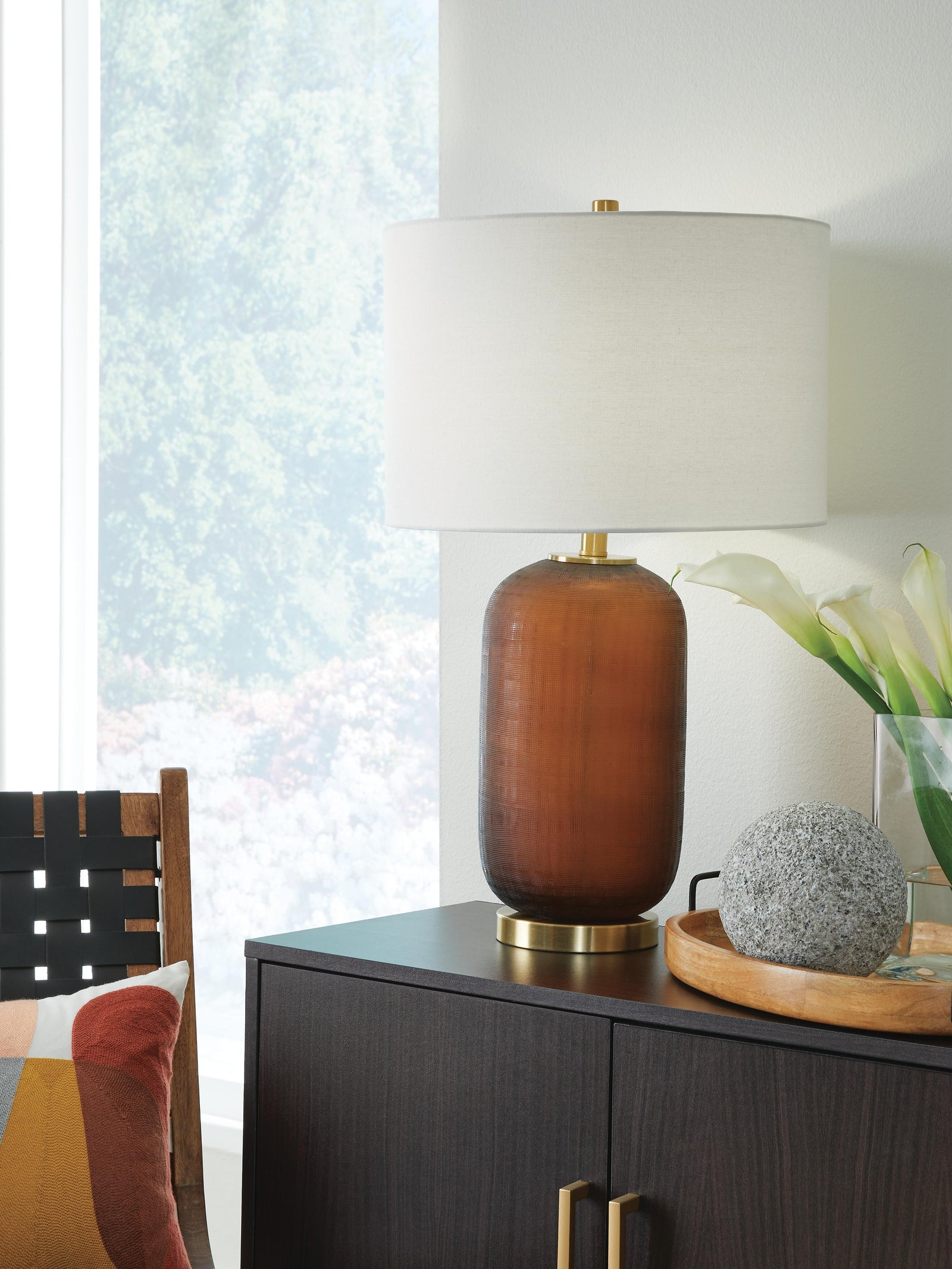 Farberman Table Lamp - Dark Brown (2)