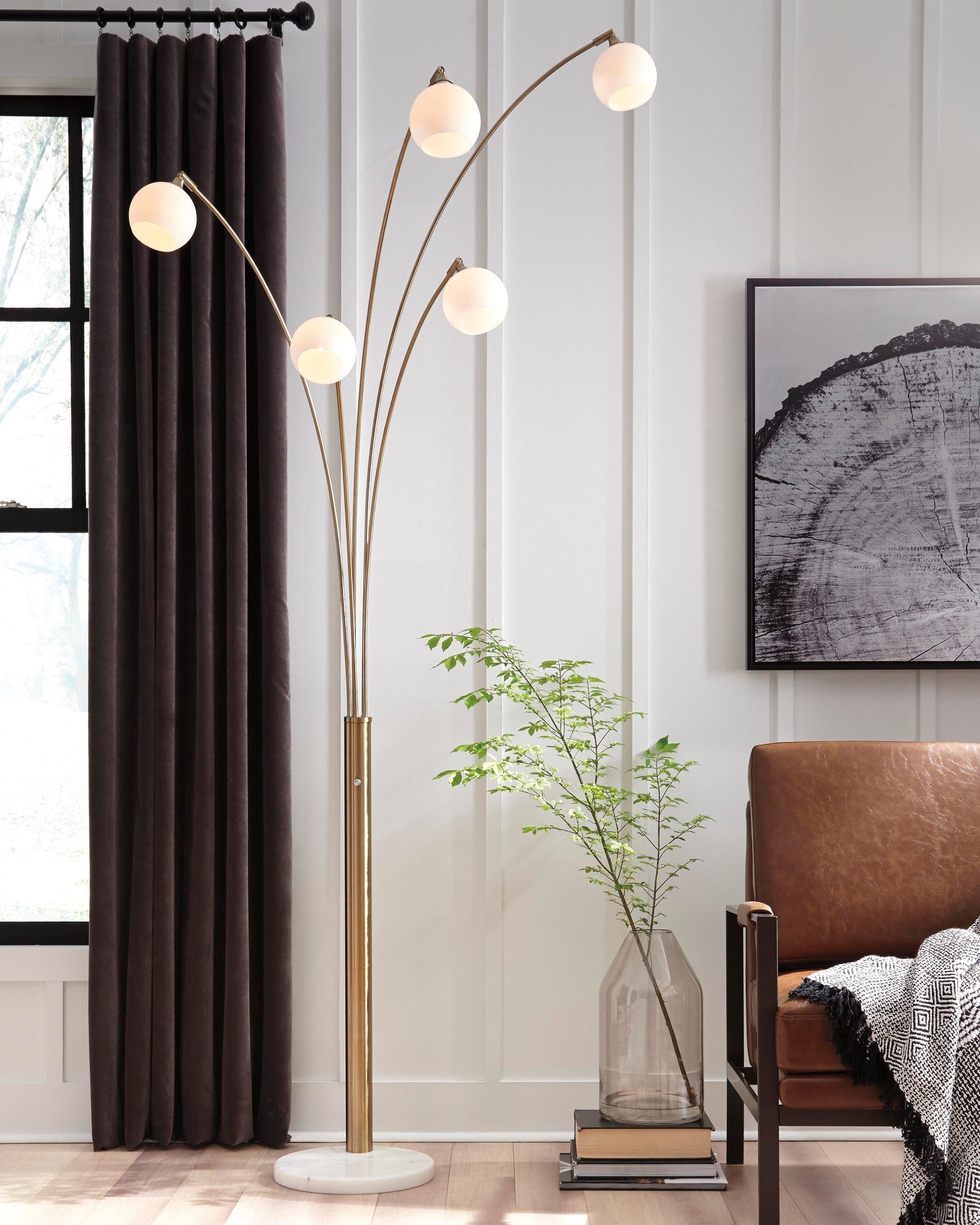 Taliya Arc Lamp - White (2)