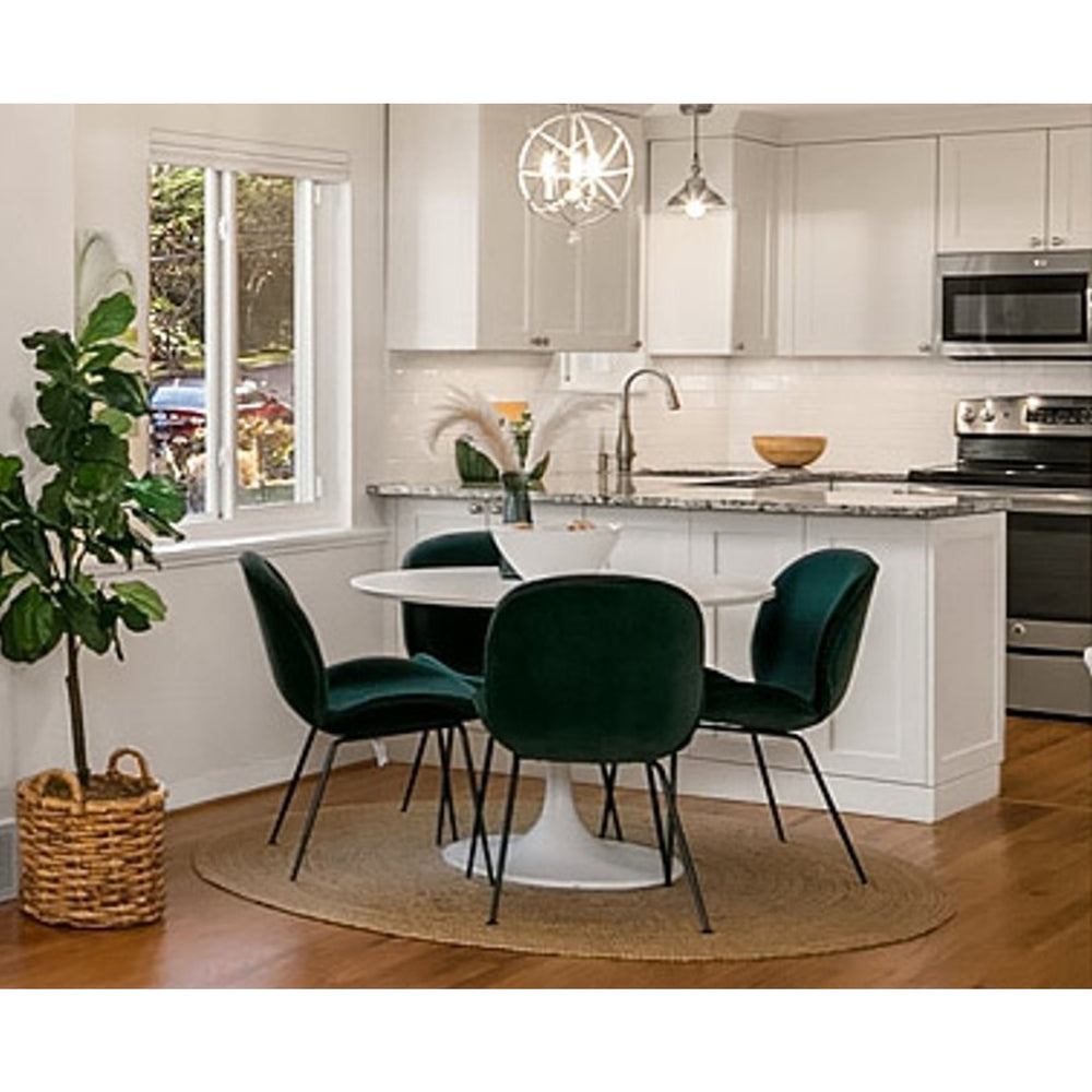 Lucy Velvet Dining Side Chair - Gallery Dark Green - view 3