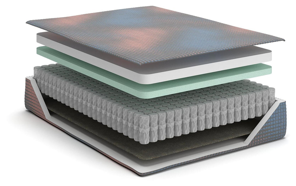 13 Inch Hybrid Hot Buy California King Mattress - Gray (14)