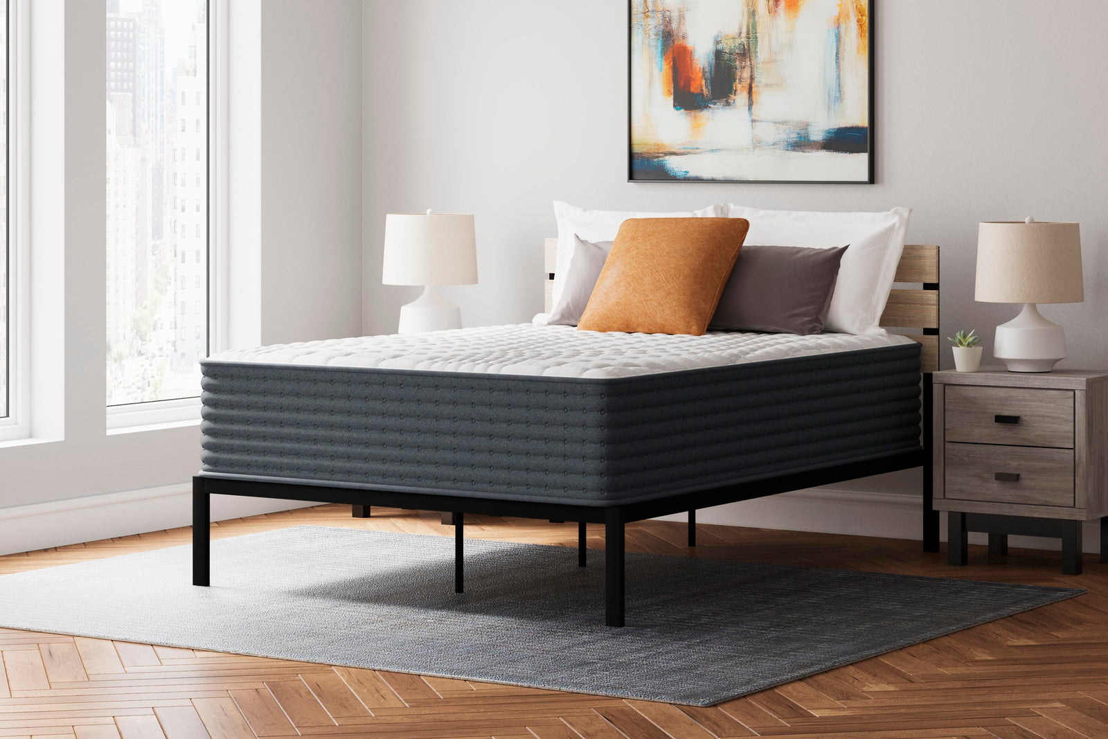 Hybrid 1400 Queen Mattress - White (2)