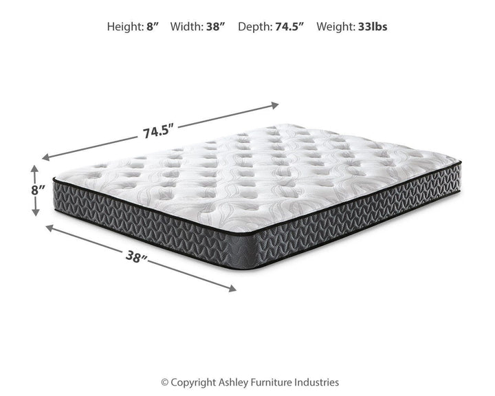 8 Inch Bonnell Hybrid Twin Mattress - White (5)