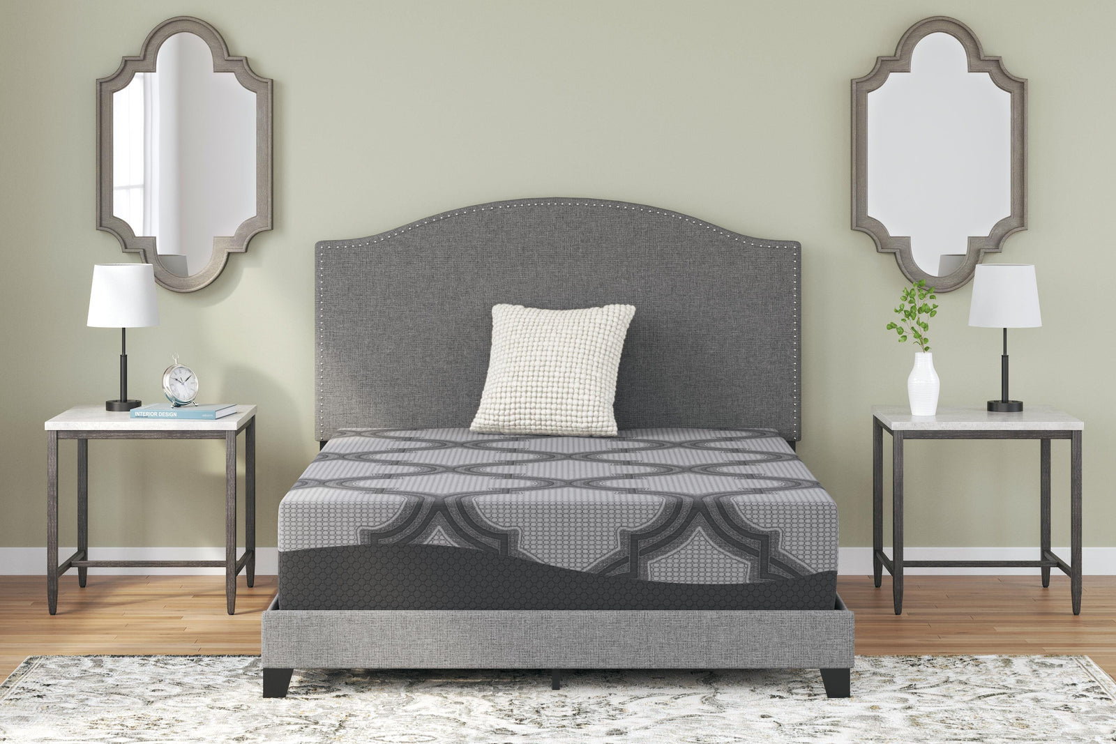 12 Inch Ashley Hybrid King Mattress - Gray (2)