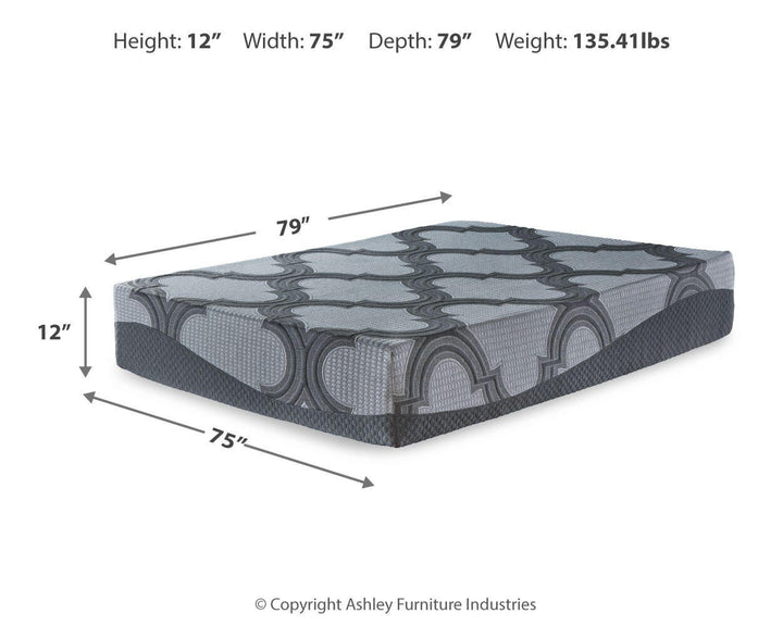 12 Inch Ashley Hybrid King Mattress - Gray (4)