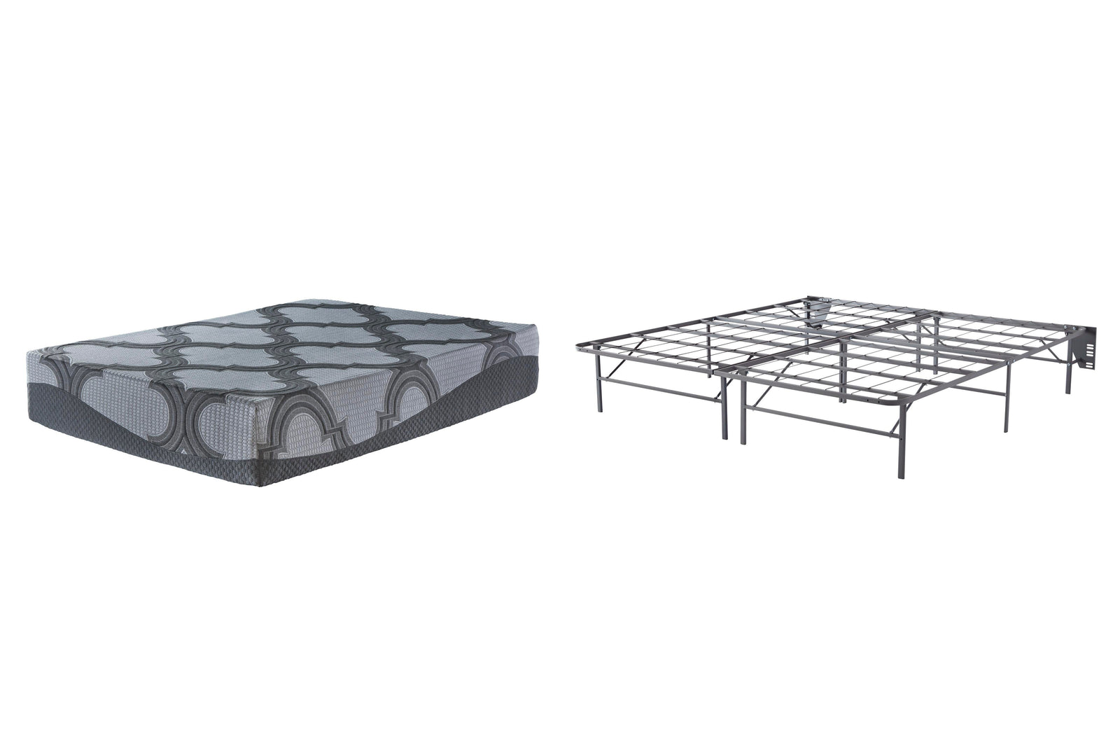 12 Inch Ashley Hybrid King Adjustable Base and Mattress - Gray (1)