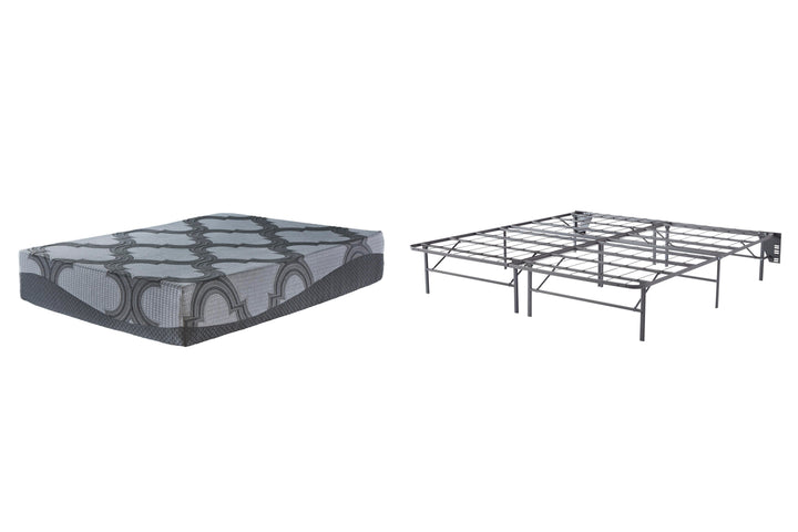 12 Inch Ashley Hybrid King Adjustable Base and Mattress - Gray (1)