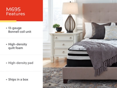 8 Inch Chime Innerspring Queen Mattress in a Box - White