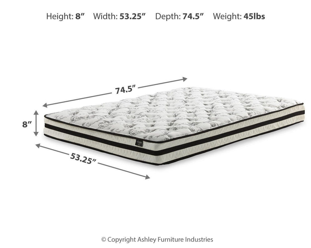 8 Inch Chime Innerspring Full Mattress in a Box - White (4)