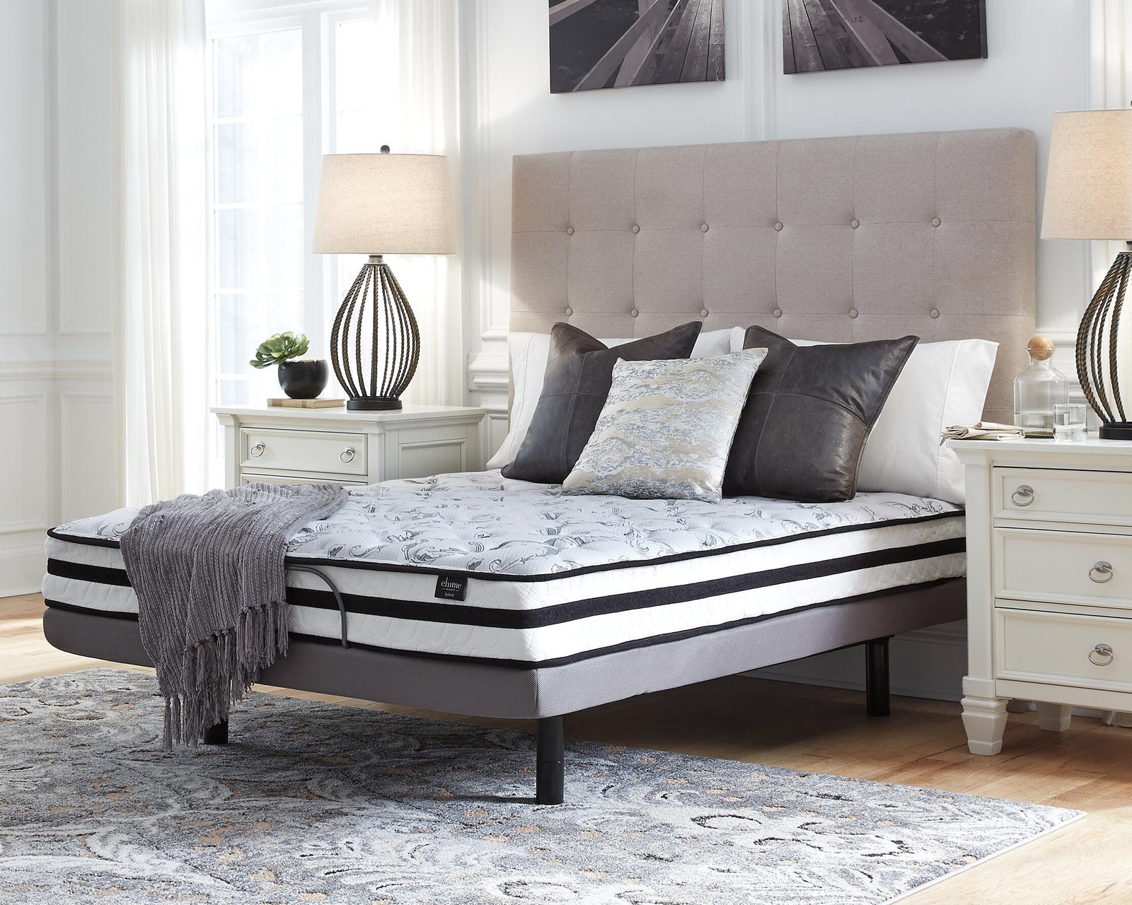 8 Inch Chime Innerspring Full Mattress in a Box - White (2)