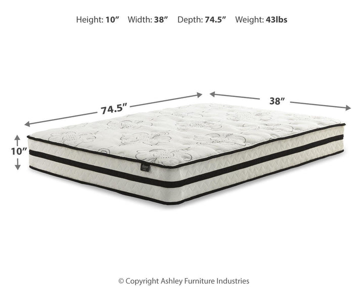 Chime 10 Inch Hybrid Twin Mattress in a Box - White (4)