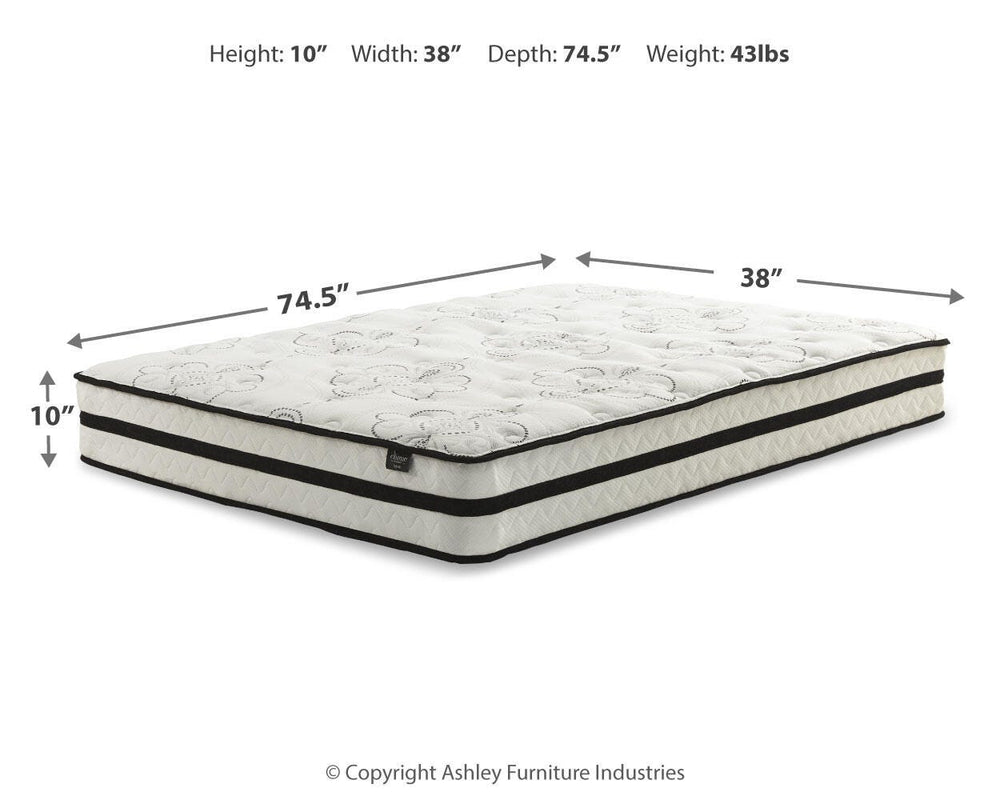 Chime 10 Inch Hybrid Twin Mattress in a Box - White (4)