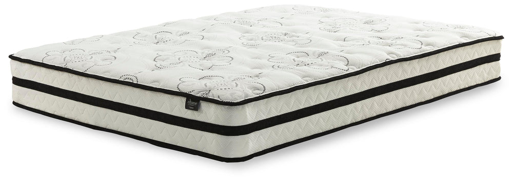 Chime 10 Inch Hybrid 10 Inch Queen Mattress and Pillow - White (1)