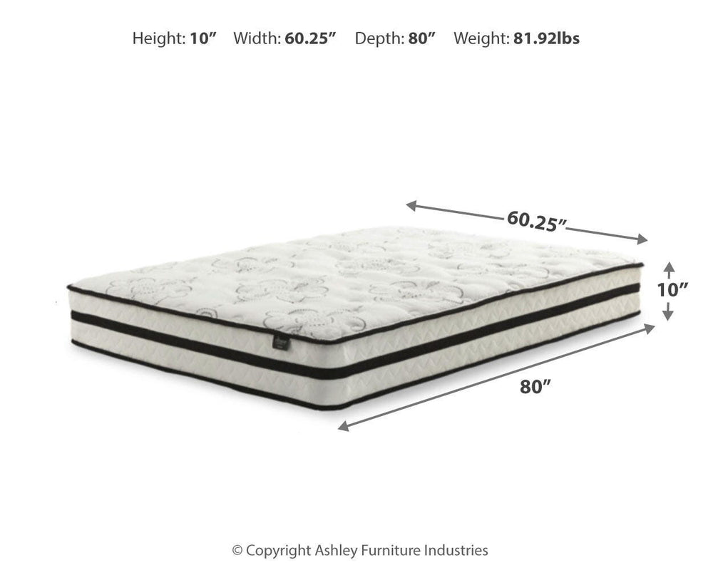 Chime 10 Inch Hybrid Queen Mattress in a Box - White (8)